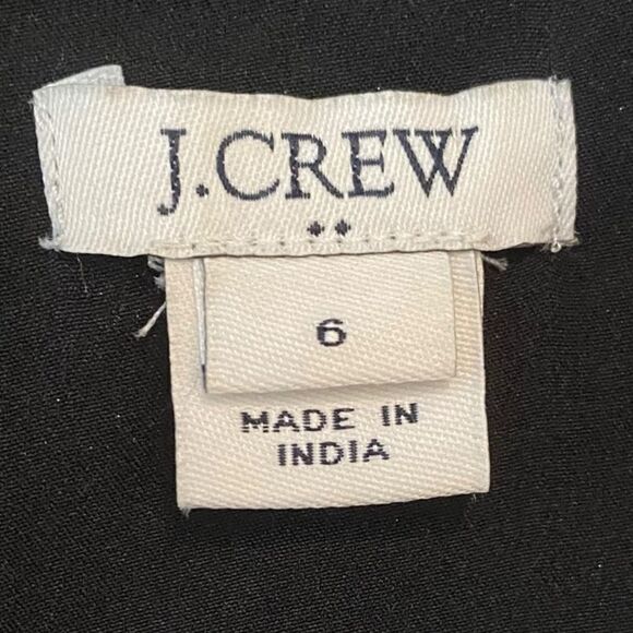 J. Crew Sz 6 Black Crochet Lace Classic Little Black Date Night Evening Dress - Picture 5 of 7